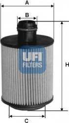 UFI 25.055.00 - Ölfilter alexcarstop-ersatzteile.com