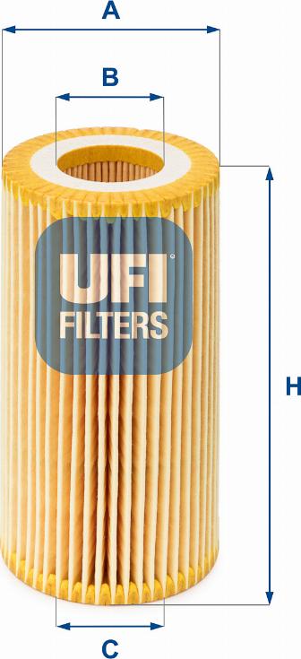 UFI 25.039.00 - Ölfilter alexcarstop-ersatzteile.com