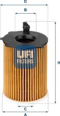 UFI 25.037.00 - Ölfilter alexcarstop-ersatzteile.com