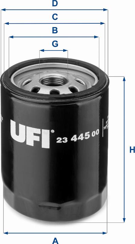 UFI 23.445.00 - Ölfilter alexcarstop-ersatzteile.com