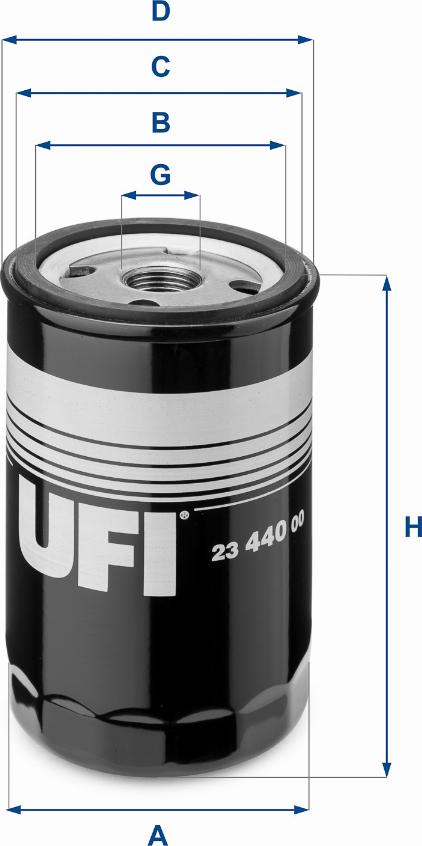 UFI 23.440.00 - Ölfilter alexcarstop-ersatzteile.com