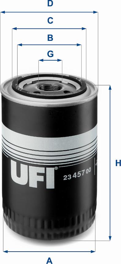 UFI 23.457.00 - Ölfilter alexcarstop-ersatzteile.com