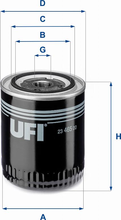 UFI 23.465.00 - Ölfilter alexcarstop-ersatzteile.com