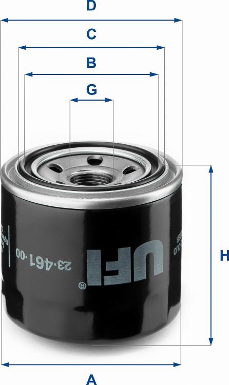 UFI 23.461.00 - Ölfilter alexcarstop-ersatzteile.com