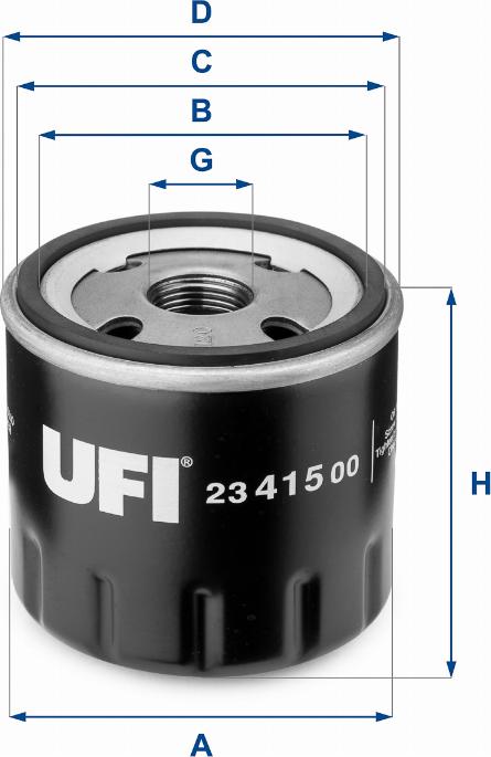 UFI 23.415.00 - Ölfilter alexcarstop-ersatzteile.com