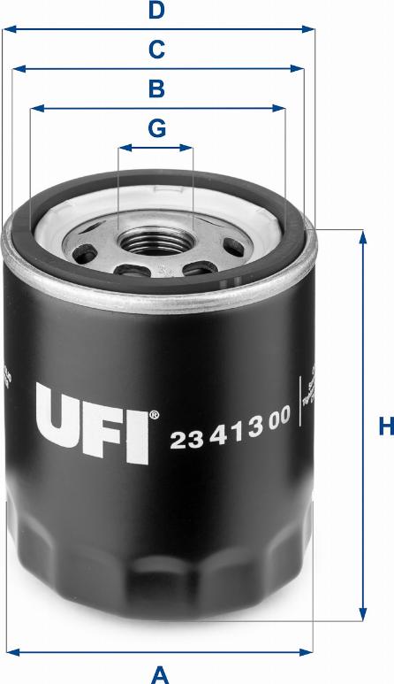 UFI 23.413.00 - Ölfilter alexcarstop-ersatzteile.com