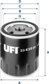 UFI 23.439.00 - Ölfilter alexcarstop-ersatzteile.com