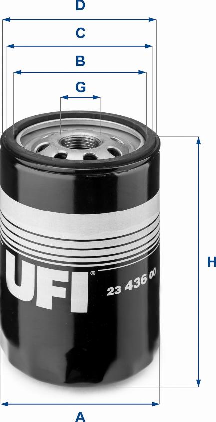 UFI 23.436.00 - Ölfilter alexcarstop-ersatzteile.com