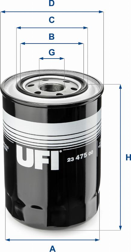 UFI 23.475.00 - Ölfilter alexcarstop-ersatzteile.com