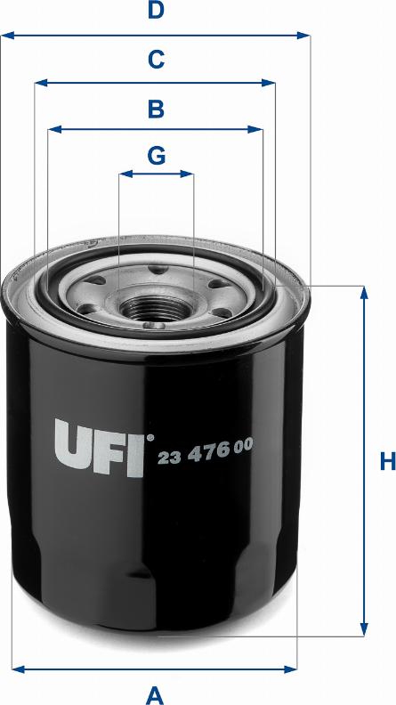 UFI 23.476.00 - Ölfilter alexcarstop-ersatzteile.com