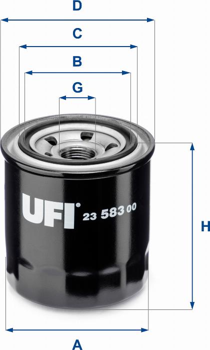 UFI 23.583.00 - Ölfilter alexcarstop-ersatzteile.com