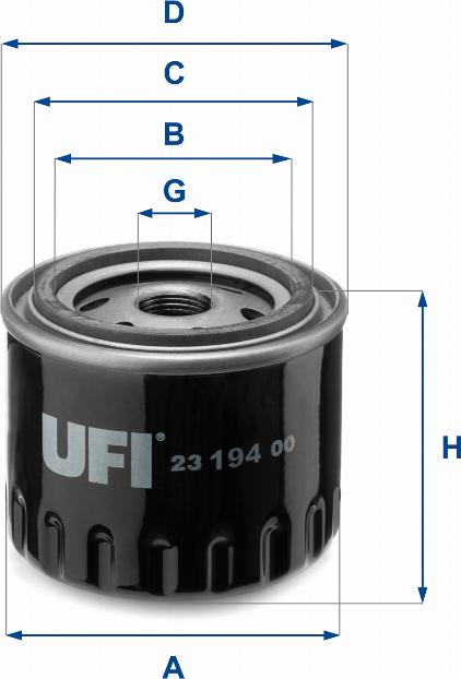 UFI 23.194.00 - Ölfilter alexcarstop-ersatzteile.com