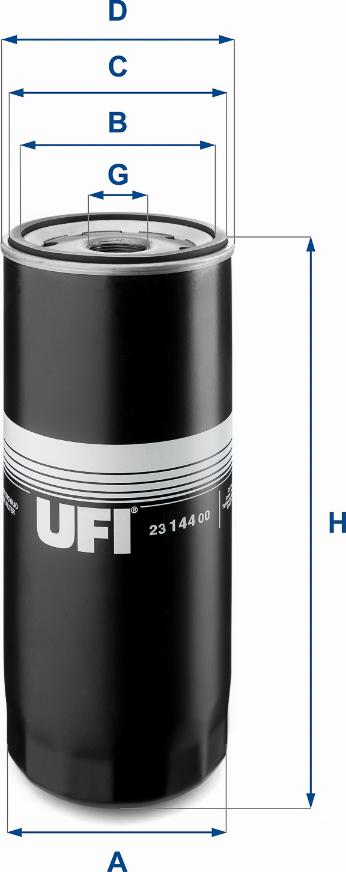 UFI 23.144.00 - Ölfilter alexcarstop-ersatzteile.com