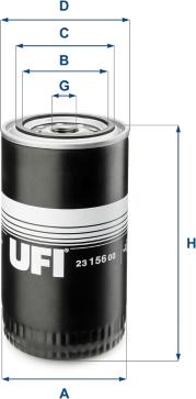 UFI 23.156.00 - Ölfilter alexcarstop-ersatzteile.com