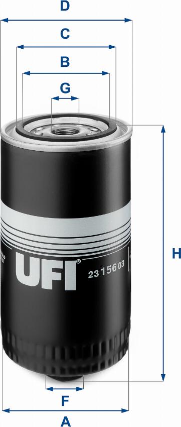 UFI 23.156.03 - Ölfilter alexcarstop-ersatzteile.com