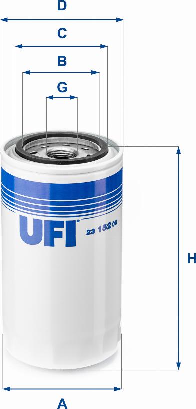 UFI 23.152.00 - Ölfilter alexcarstop-ersatzteile.com