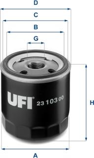 UFI 23.103.00 - Ölfilter alexcarstop-ersatzteile.com