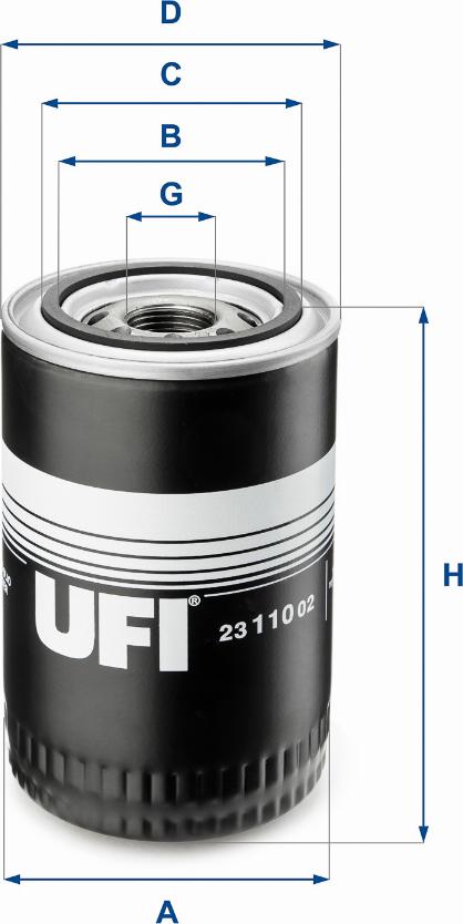 UFI 23.110.02 - Ölfilter alexcarstop-ersatzteile.com