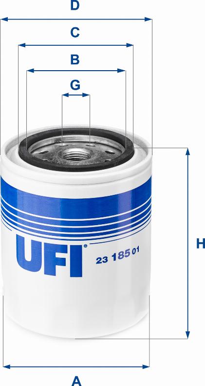 UFI 23.185.01 - Ölfilter alexcarstop-ersatzteile.com