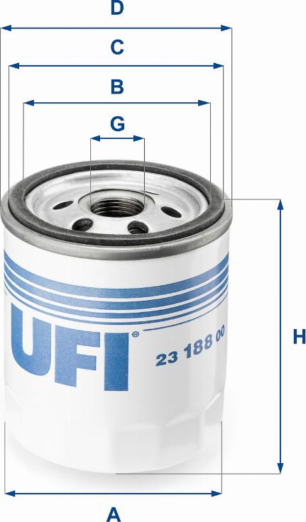 UFI 23.188.00 - Ölfilter alexcarstop-ersatzteile.com