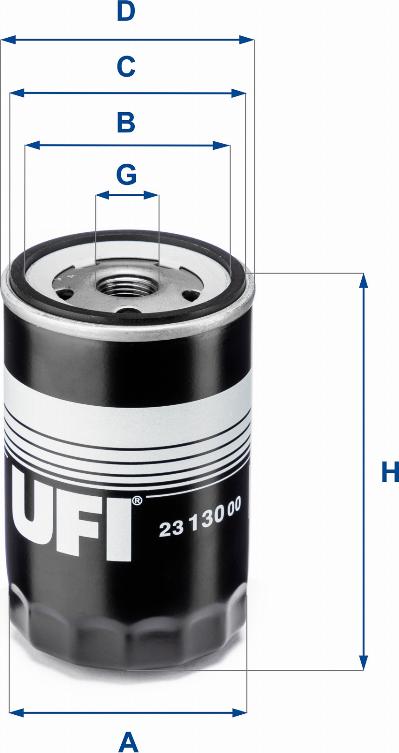 UFI 23.130.00 - Ölfilter alexcarstop-ersatzteile.com