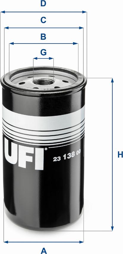 UFI 23.138.00 - Ölfilter alexcarstop-ersatzteile.com