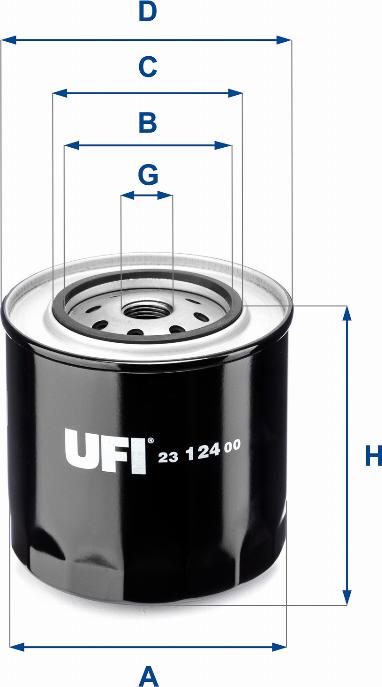 UFI 23.124.00 - Ölfilter alexcarstop-ersatzteile.com