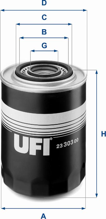 UFI 23.303.00 - Ölfilter alexcarstop-ersatzteile.com