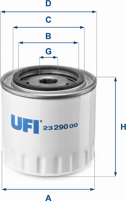 UFI 23.290.00 - Ölfilter alexcarstop-ersatzteile.com