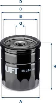 UFI 23.298.00 - Ölfilter alexcarstop-ersatzteile.com