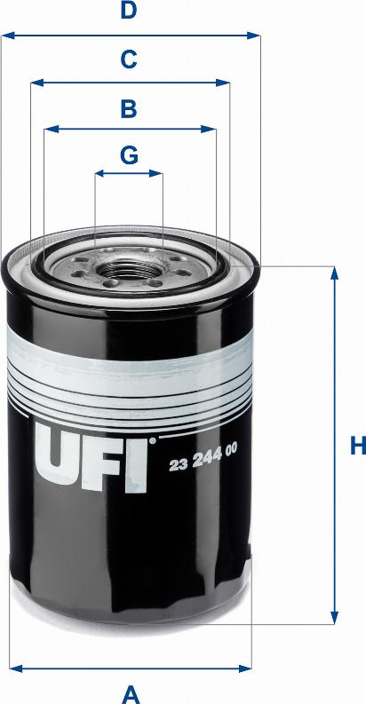 UFI 23.244.00 - Ölfilter alexcarstop-ersatzteile.com