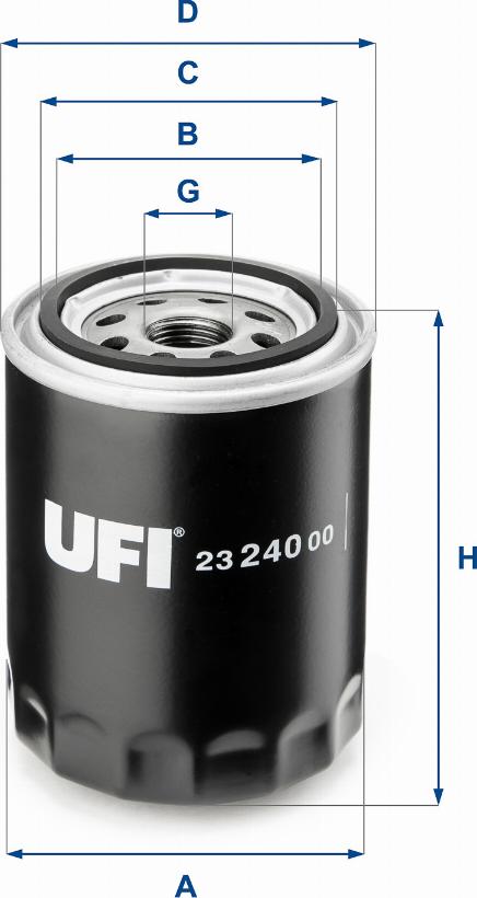 UFI 23.240.00 - Ölfilter alexcarstop-ersatzteile.com