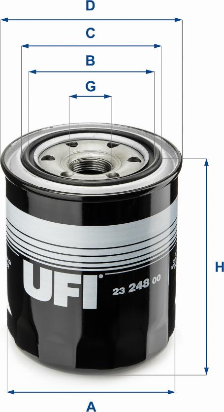 UFI 23.248.00 - Ölfilter alexcarstop-ersatzteile.com