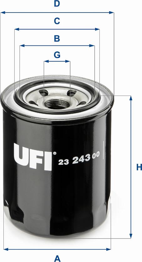 UFI 23.243.00 - Ölfilter alexcarstop-ersatzteile.com