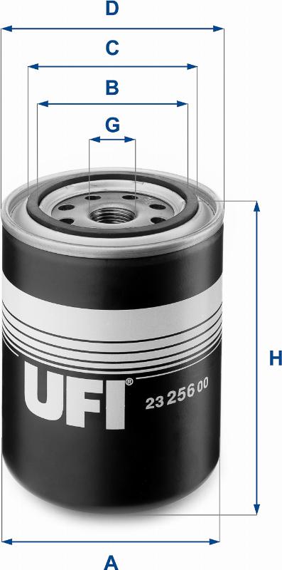 UFI 23.256.00 - Ölfilter alexcarstop-ersatzteile.com