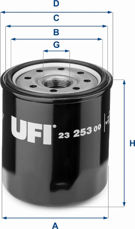 UFI 23.253.00 - Ölfilter alexcarstop-ersatzteile.com