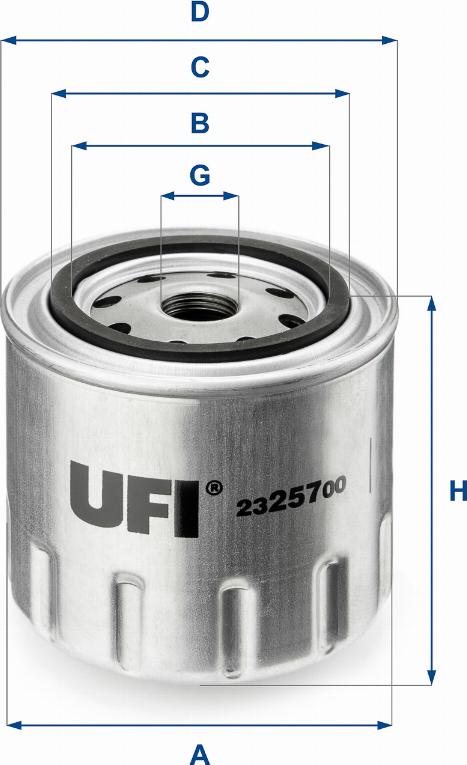 UFI 23.257.00 - Ölfilter alexcarstop-ersatzteile.com