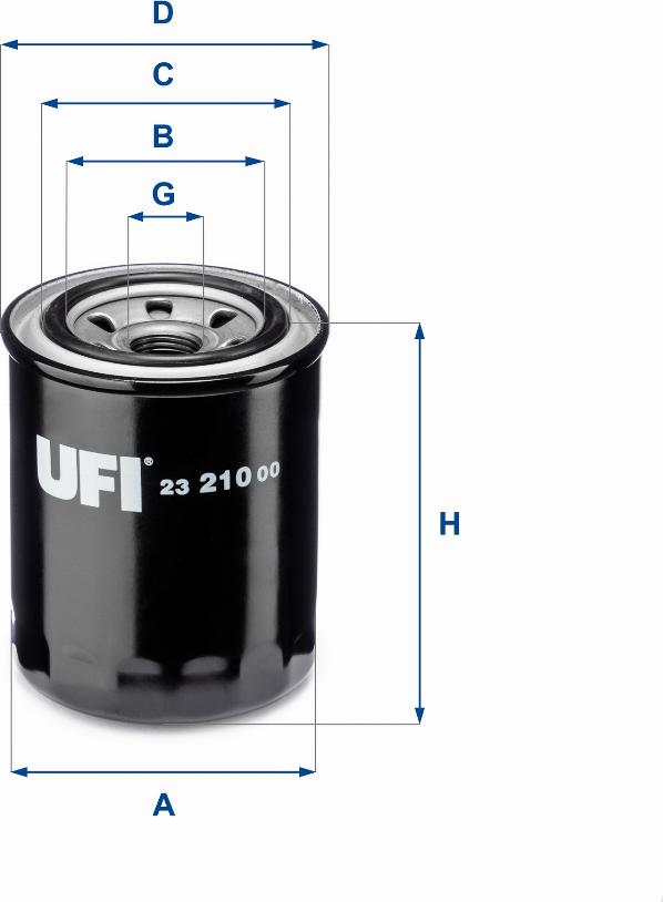 UFI 23.210.00 - Ölfilter alexcarstop-ersatzteile.com