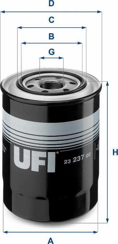 UFI 23.237.00 - Ölfilter alexcarstop-ersatzteile.com