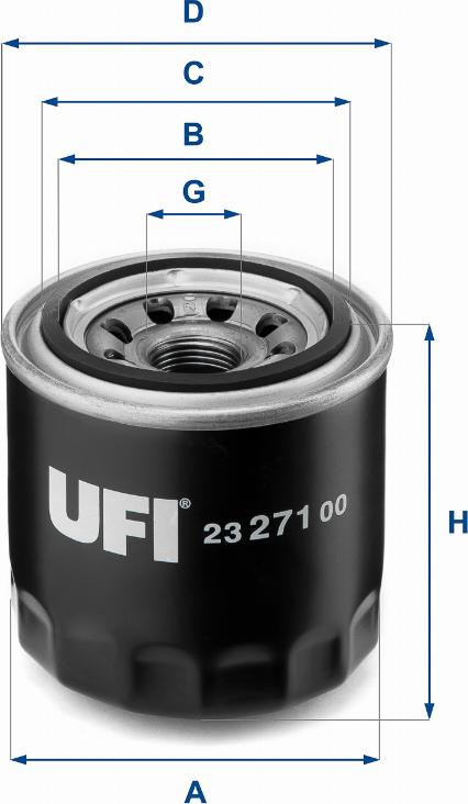 UFI 23.271.00 - Ölfilter alexcarstop-ersatzteile.com