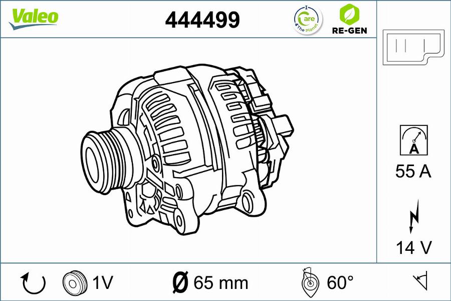 Valeo 444499 - Generator alexcarstop-ersatzteile.com