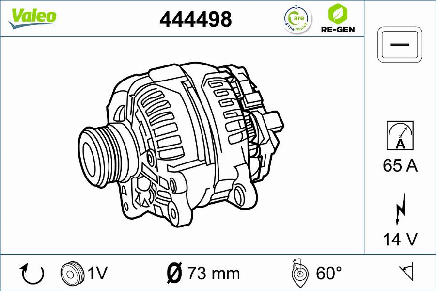 Valeo 444498 - Generator alexcarstop-ersatzteile.com