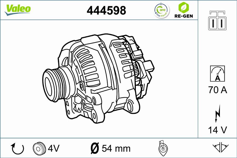 Valeo 444598 - Generator alexcarstop-ersatzteile.com