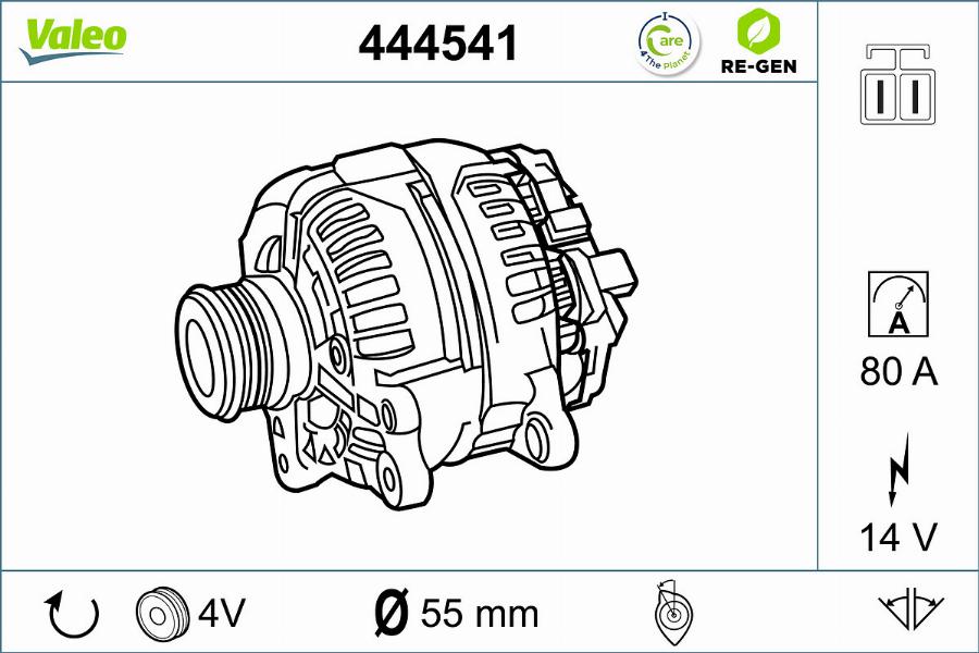 Valeo 444541 - Generator alexcarstop-ersatzteile.com