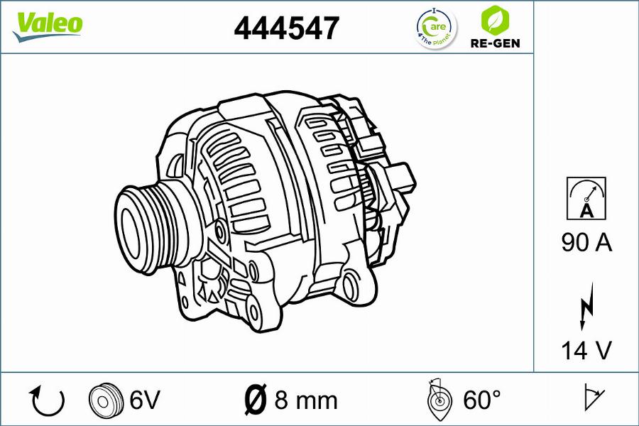 Valeo 444547 - Generator alexcarstop-ersatzteile.com