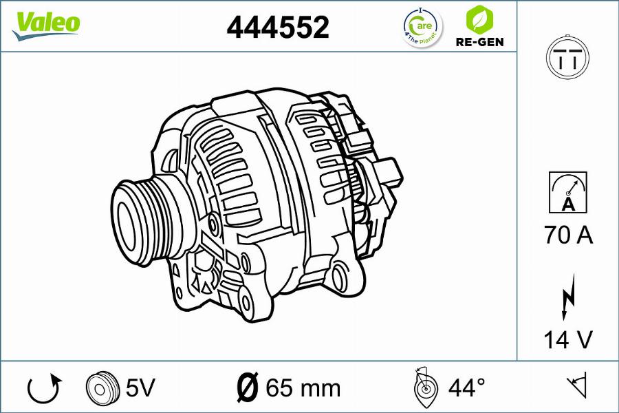 Valeo 444552 - Generator alexcarstop-ersatzteile.com