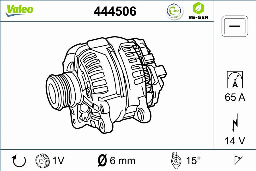 Valeo 444506 - Generator alexcarstop-ersatzteile.com