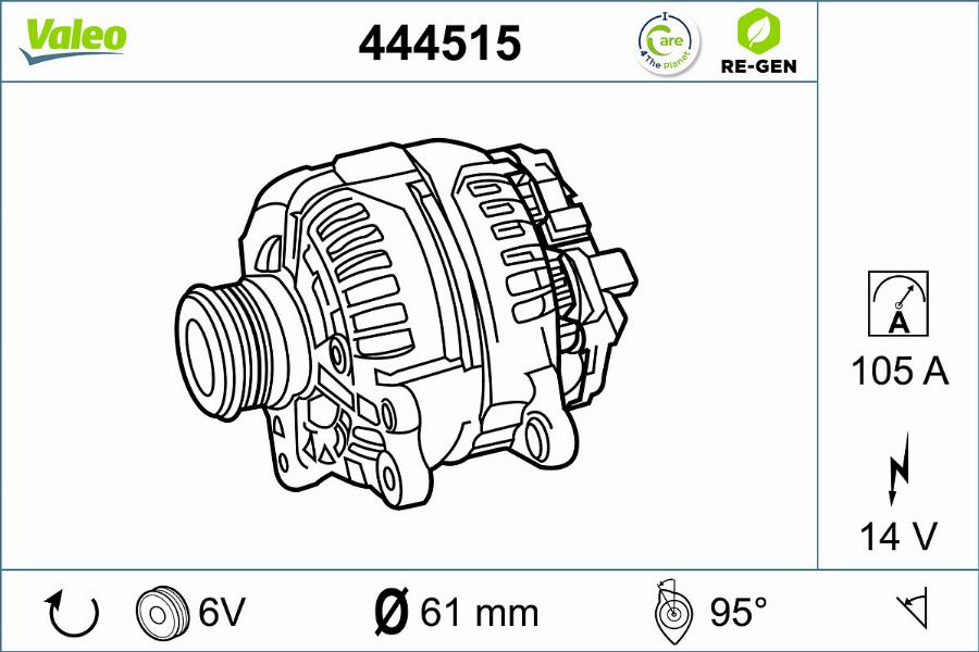 Valeo 444515 - Generator alexcarstop-ersatzteile.com