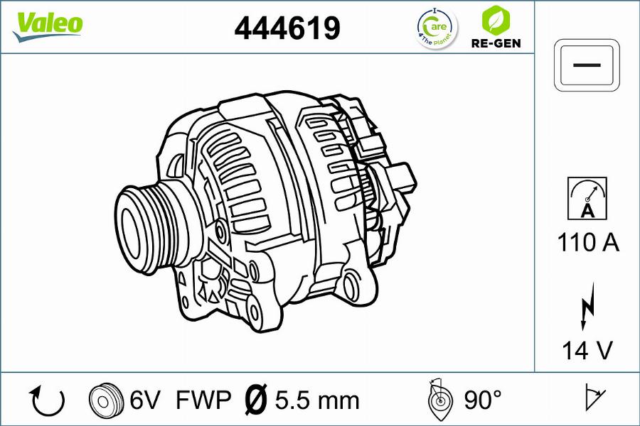 Valeo 444619 - Generator alexcarstop-ersatzteile.com