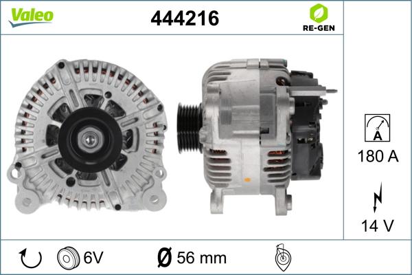 Valeo 444216 - Generator alexcarstop-ersatzteile.com